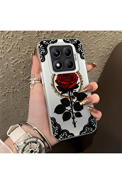 Hontinga Redmi Note 14 Pro 5G Uyumlu Silikon Kenar Sert Arka Anti Düşme Telef...