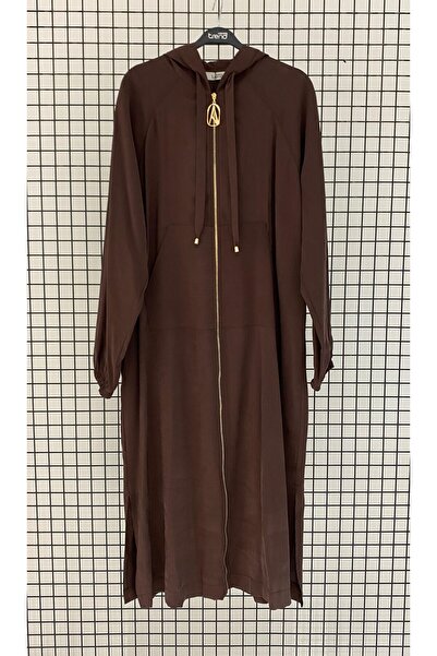 Armine Trendy Chic Hooded Zippered Raglan Sleeve Comfortable Cut Summer Hijab...