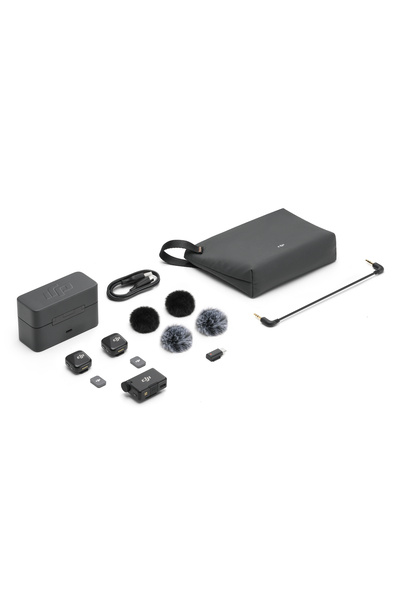 DJI Mic Mini Microphone (2 TX Microphone + 1 RX Receiver + 1 Charging Case) B...