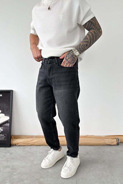 HAFKAGİYİM Pantaloni boyfriend cu degrade moale, afumati