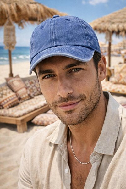 FELLMENS Șapcă reglabilă vintage albastră pentru bărbați