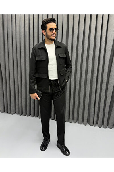 Avni Ceylan Men's Premium Pocket Detailed Double Zipper Sports Set