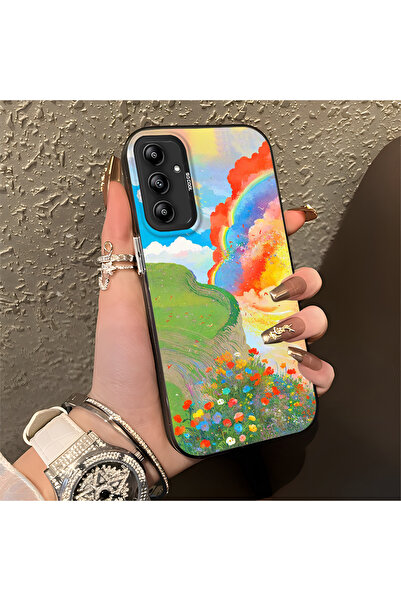 Hontinga حافظة هاتف سامسونج جالاكسي A14 5G متوافقة مع الحواف السيليكونية الصل...