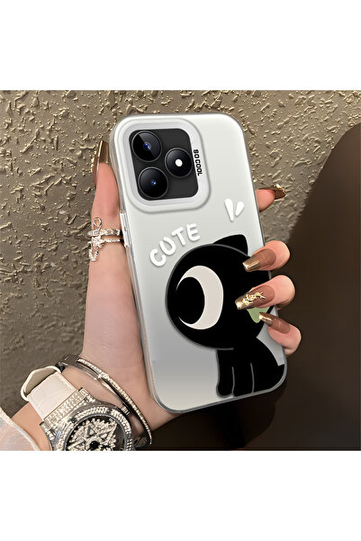 Hontinga Realme Note 50 Compatible Silicone Edge Hard Back Anti-Fall Phone Ca...