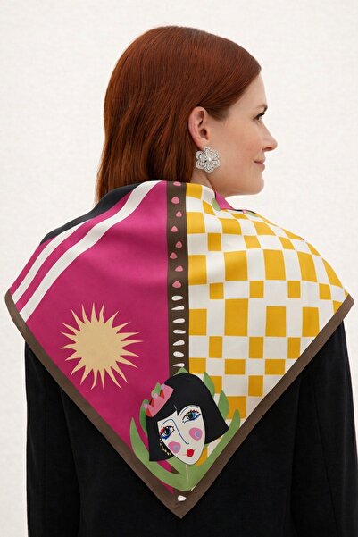 tarzınısec اختر ستايلك: وشاح بني كوين / باندانا / إكسسوارات / وشاح 90x90 سم