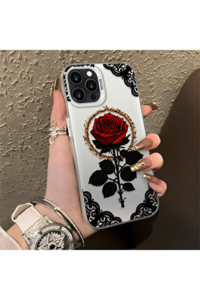 Hontinga iPhone 16 Pro Compatible Silicone Edge Hard Back Anti-Fall Phone Cas...