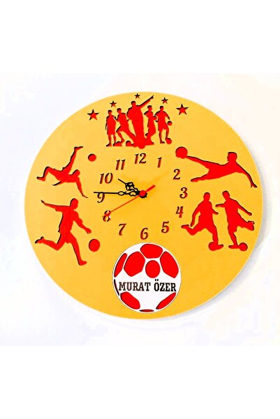 mrchediyesepeti Sports // Football // Football Player Themed Wooden Wall Cloc...