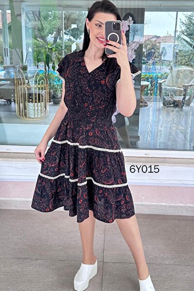 İnce Topuk Gipeli Viscose Dress 6Y015