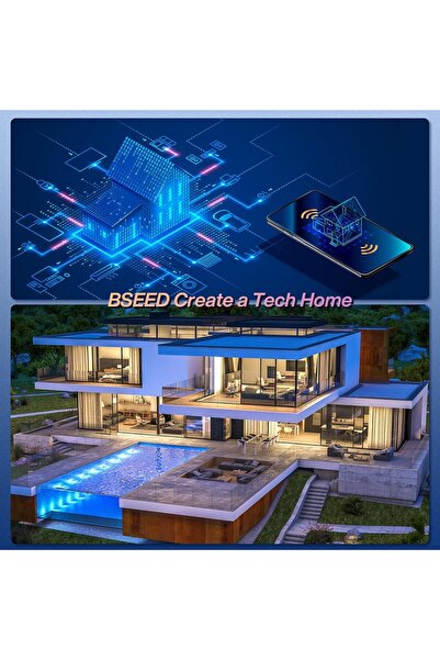 Bseed Întrerupător inteligent WiFi cu senzor tactil (Necesită fir neutru) Compatibil cu Alexa și Google Home, funcționează cu Tuya