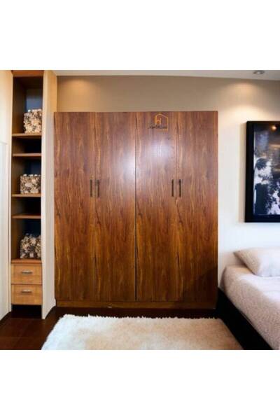Al Saadah Home Wooden Wardrobe 4 Doors 155*50*190cm
