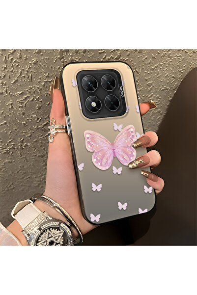 Hontinga Poco X7 Compatible Silicone Edge Hard Back Anti-Fall Phone Case Butt...