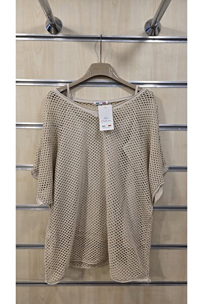 Park Moda Mesh Blouse with String Straps and Undershirt Inside