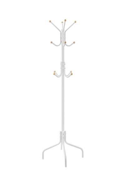 SONGMICS Coat Rack, Steel, White/Gold, 55 x 180 cm