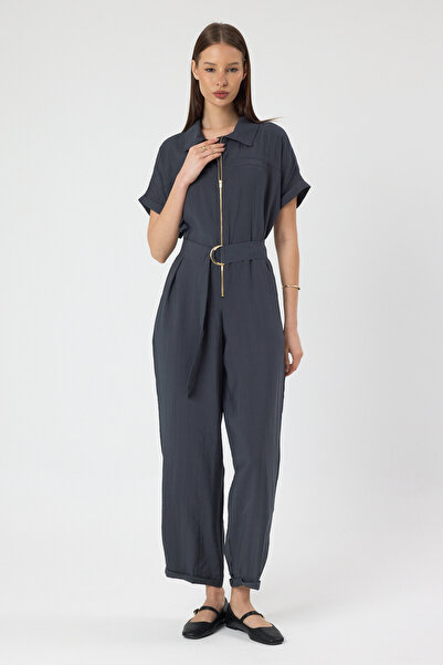 ABOUT US Modal Fabric Regular Fit Jumpsuit with Tie-Up Detail # 7812