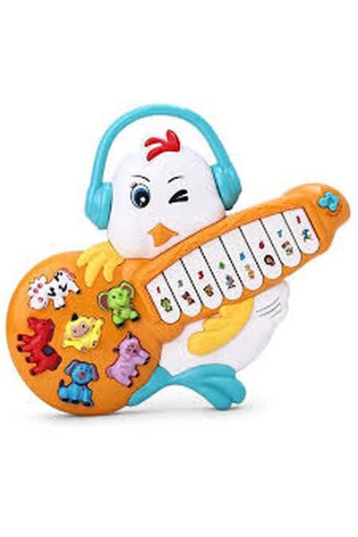 SARALMA Set muzical electronic in forma de pui cu pian si animale interactiv ...
