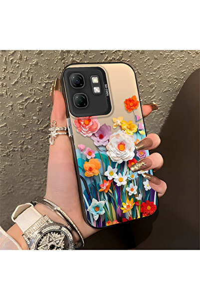 Hontinga حافظة هاتف Infinix Smart 9 متوافقة مع الحواف السيليكونية الصلبة والم...