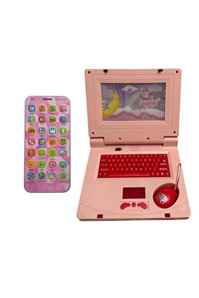 ADIRI SHOP Set Cadou interactiv pentru copii – Telefon Learning Phone + Lapto...