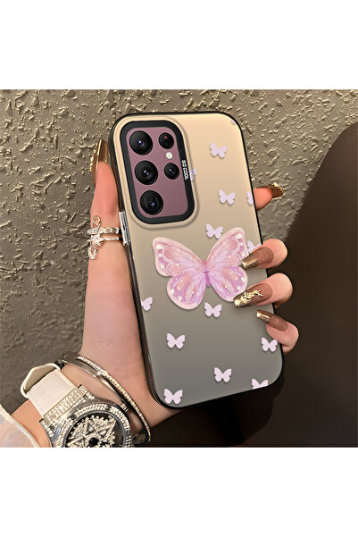 Hontinga حافظة هاتف سامسونج جالاكسي S22 الترا متوافقة مع حافة السيليكون الصلب...