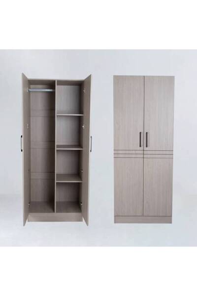 Al Saadah Home Wooden Wardrobe 2 Doors 200 x 80 cm