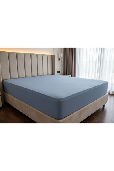 YAZICI ملاءة سرير مطاطية من القطن بخيوط رانفورس مقاس 180x200