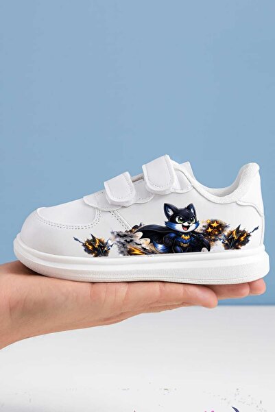 lias desing Adidași pentru copii cu bandă albă și imprimeu Black Lightning Ca...