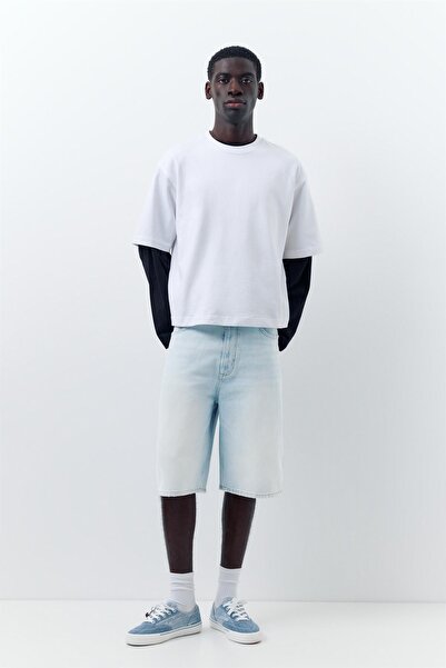 Pull & Bear Skater denim bermuda