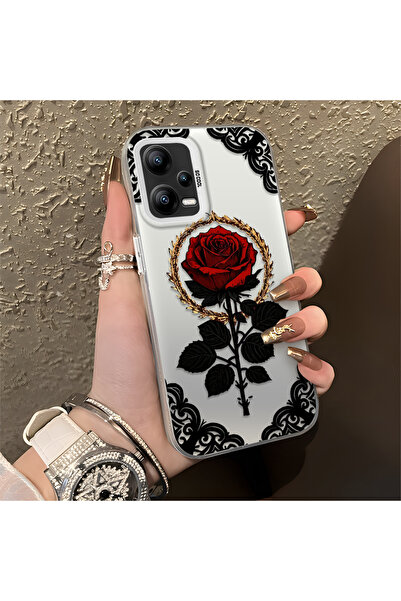 Hontinga حافظة هاتف ريدمي نوت 12 5G متوافقة مع الحواف السيليكونية الصلبة والم...