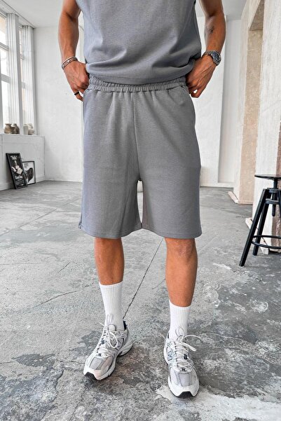 HAFKAGİYİM Füme Cozy Premium Basic Shorts