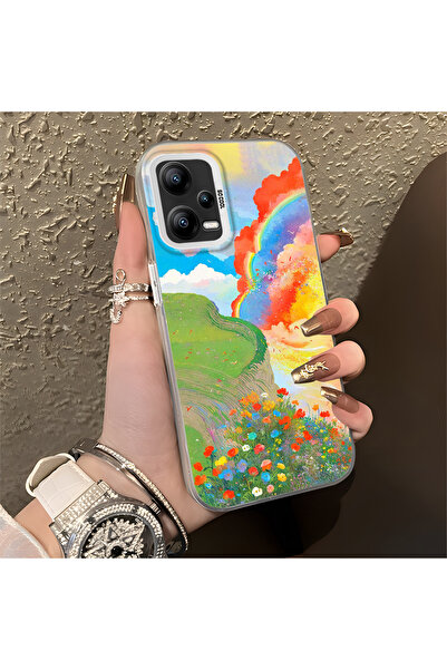 Hontinga حافظة هاتف Redmi Note 12 5G متوافقة مع الحواف السيليكونية الصلبة وال...