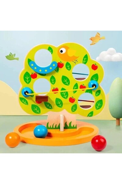 sallma Interactive educational wooden game with a tree theme with apples and ...
