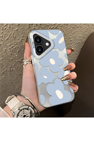 Hontinga iPhone 17 Compatible Silicone Edge Hard Back Anti-Fall Phone Case Bl...