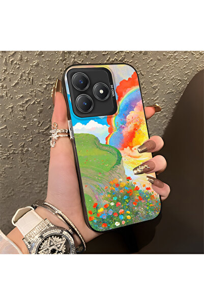 Hontinga Realme Note 60 Compatible Silicone Edge Hard Back Anti-Fall Phone Ca...