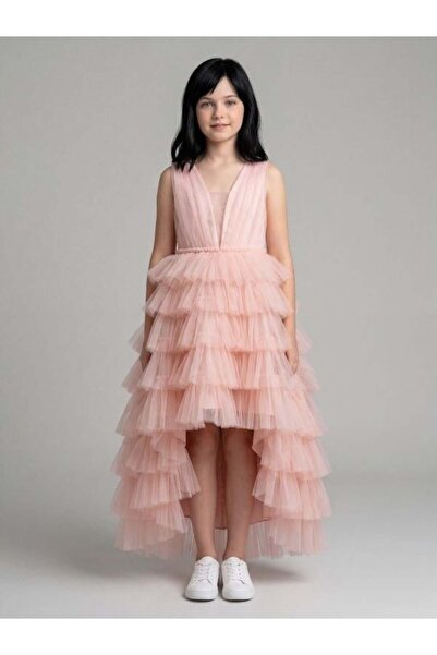 Zekids Κοριτσίστικο βραδινό φόρεμα από τούλι, κοντό μπροστά και μακρύ πίσω, μ...