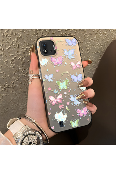 Hontinga حافظة هاتف Realme C11 2021 متوافقة مع الحواف السيليكونية الصلبة والم...