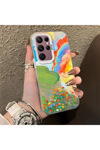 Hontinga حافظة هاتف سامسونج جالاكسي S22 الترا متوافقة مع حافة السيليكون الصلب...