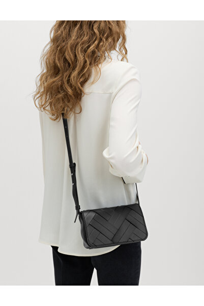 Marks & Spencer Örgü Dokulu Suni Deri Mini Çapraz Çanta