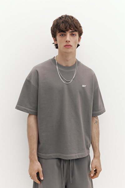 Pull & Bear Kısa kollu logolu sweatshirt