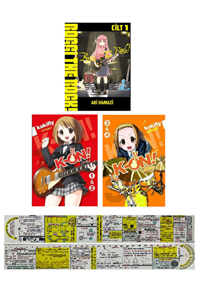 Komik Şeyler Boççi The Rock 1. Cilt + K-ON 1&2 + K-ON 3&4 Manga Seti + Özel C...