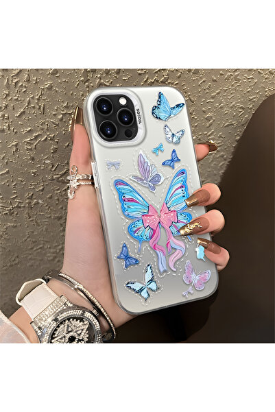 Hontinga iPhone 16 Pro Compatible Silicone Edge Hard Back Anti-Fall Phone Cas...