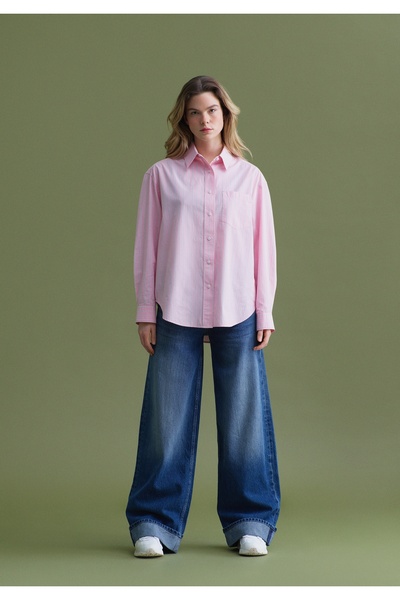 Colin's Pantaloni de damă Indigo Jean cu talie înaltă, cu picioare largi, cu ...