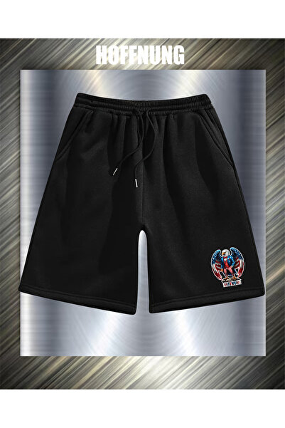 HOFFNUNG Unisex 2Ip Comfortable Fit Usa Eagle Printed Sweatpants Shorts