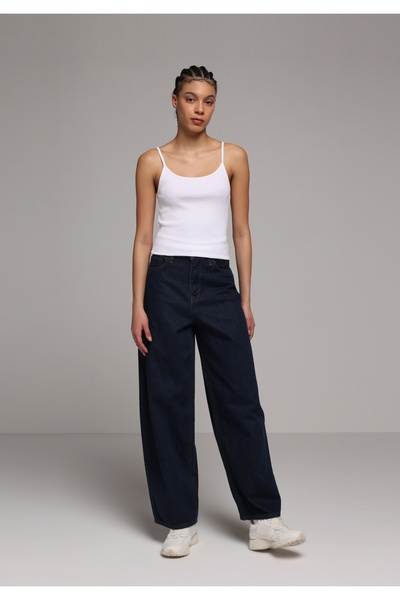 Colin's Жіночі джинси baggy fit із середнім талією, звужені до штанин, темно-...