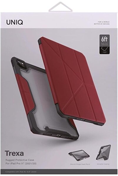 uniq TREXA ANTIMICROBIAL CASE FOR IPAD PRO 11 (2021) - CORAL RED