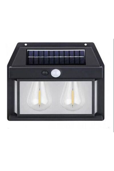 SimpluAcasa Double Solar Wall Lights, 2x LED Filament, Motion Sensor and Warm...