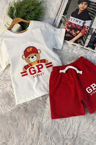 NOBLEKIDS Children's Shorts Set with Teddy Bear