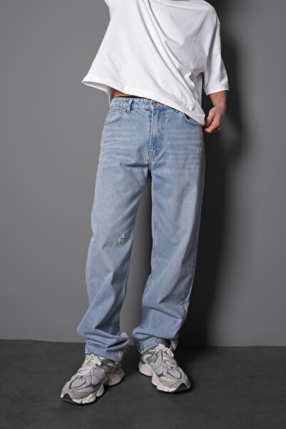 Slatra Ανδρικό ανοιχτό μπλε ίσιο τζιν παντελόνι