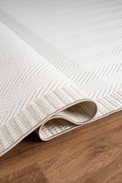 HÜNKAR HALI Roma Dokuma %100 Polyester Sisal İskandinav Tarzda, Kaymaz Tabanl...
