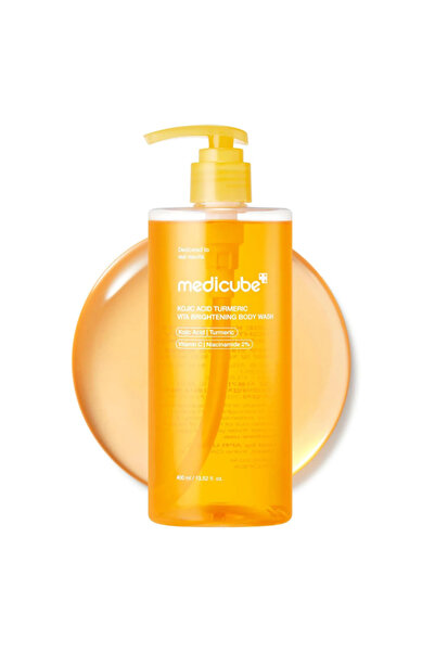 medi غسول الجسم المبيض من ميديكيوب بحمض الكوجيك والكركم - 400 مل