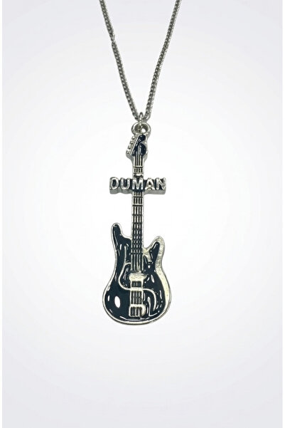 Mira Duman Grubu Temalı Gitar Kolye - Metal -60 cm Zincirli Rock Aksesuar