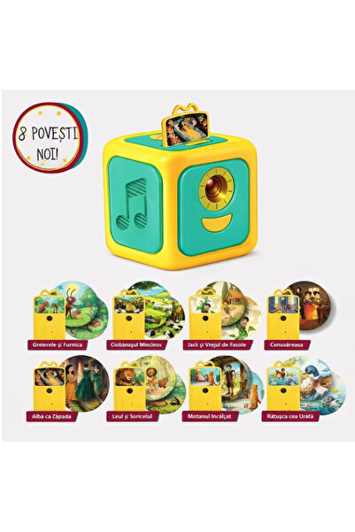 İDEA Proiector Povesti Copii in Limba Romana, 8 Povesti, Muzica, Proiectie Ta...